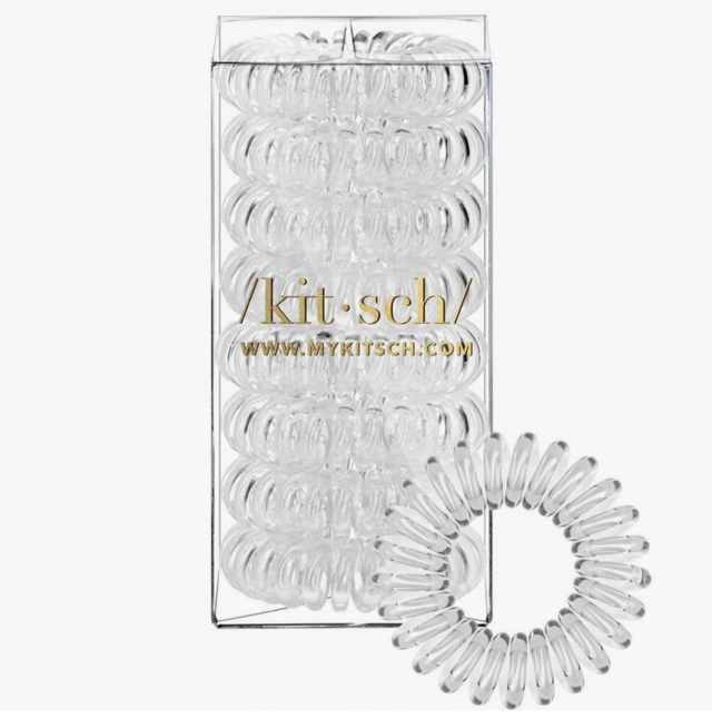 Spiral Hair Ties 8 Pack - Clear